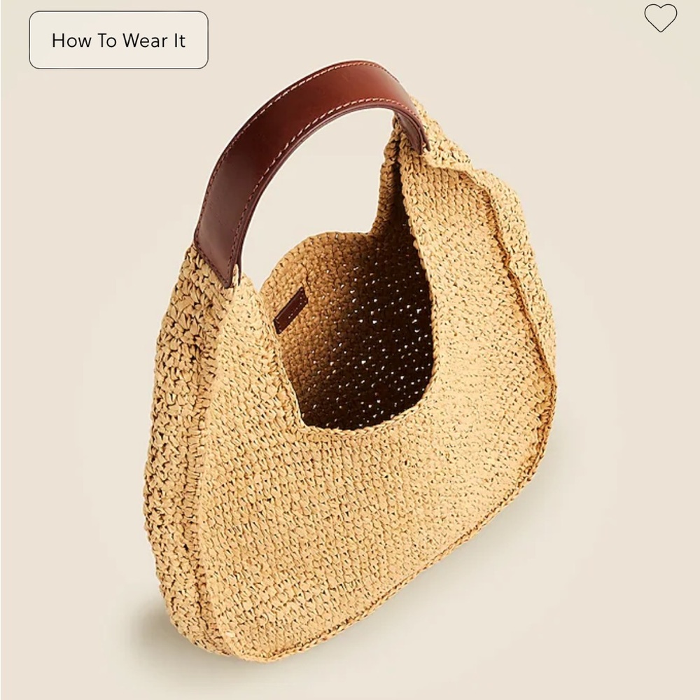 NWT J Crew straw bag